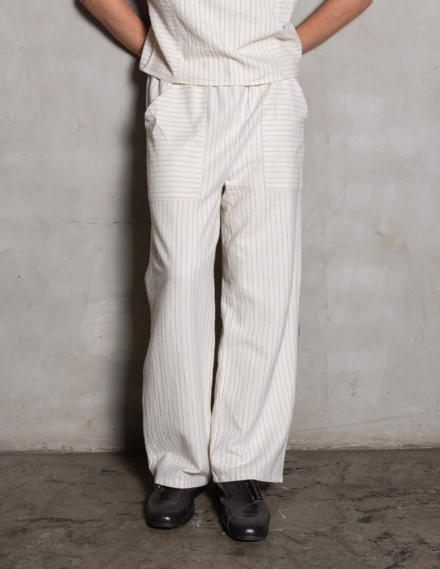 CALÇA MARTE RISCA DE GIZ AZUL