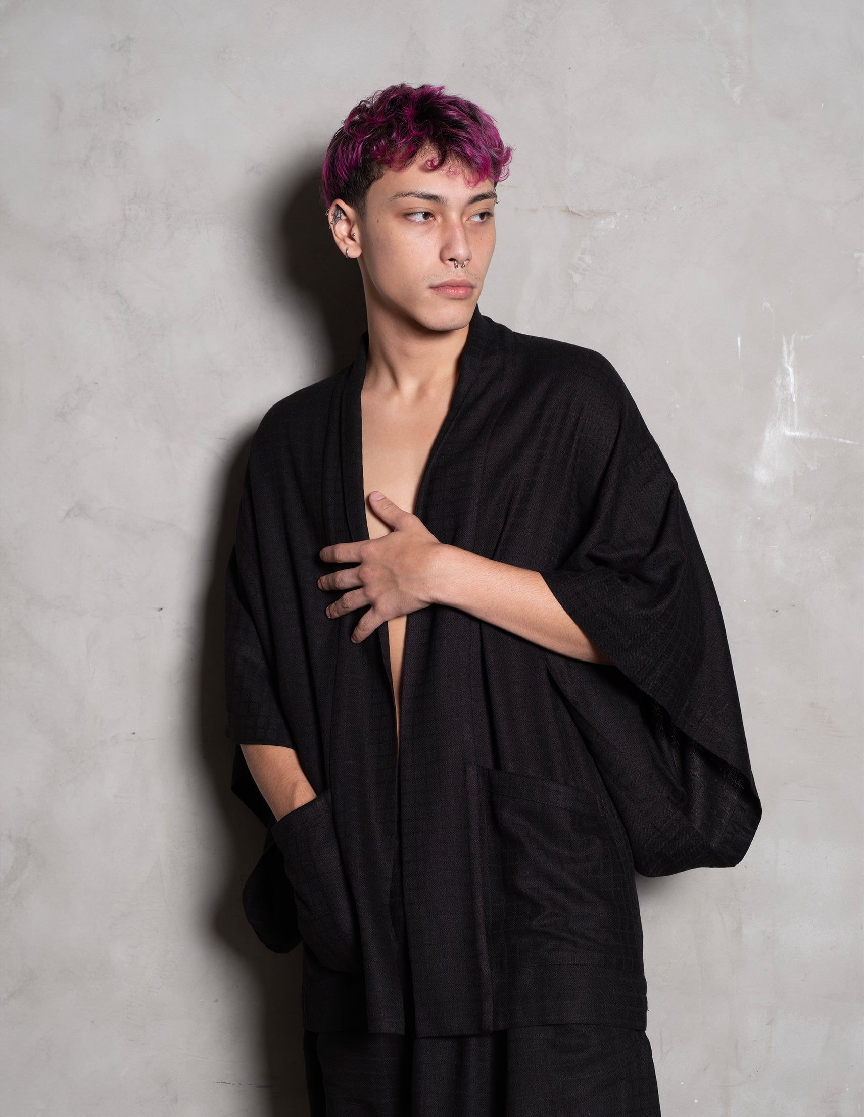 KIMONO ORIGINAL PRETO MAQUINETADO
