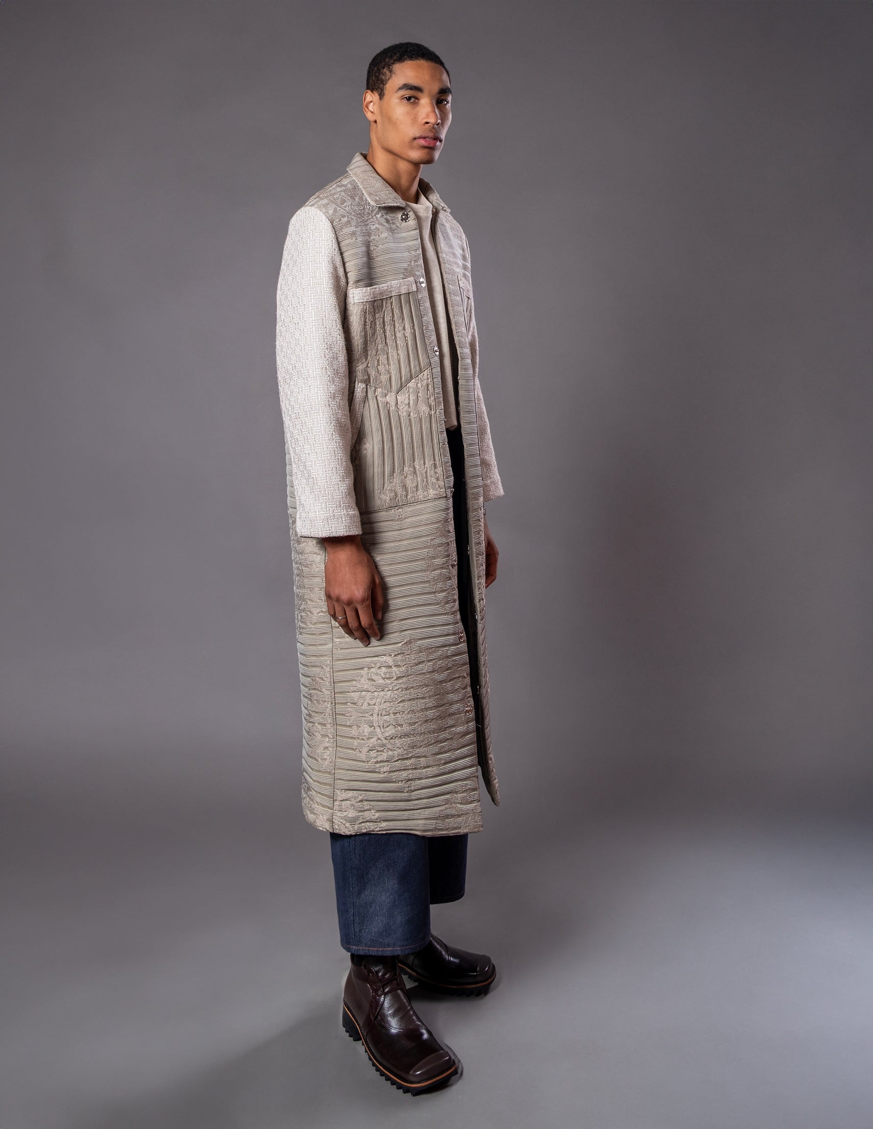 TRENCH COAT JACQUARD