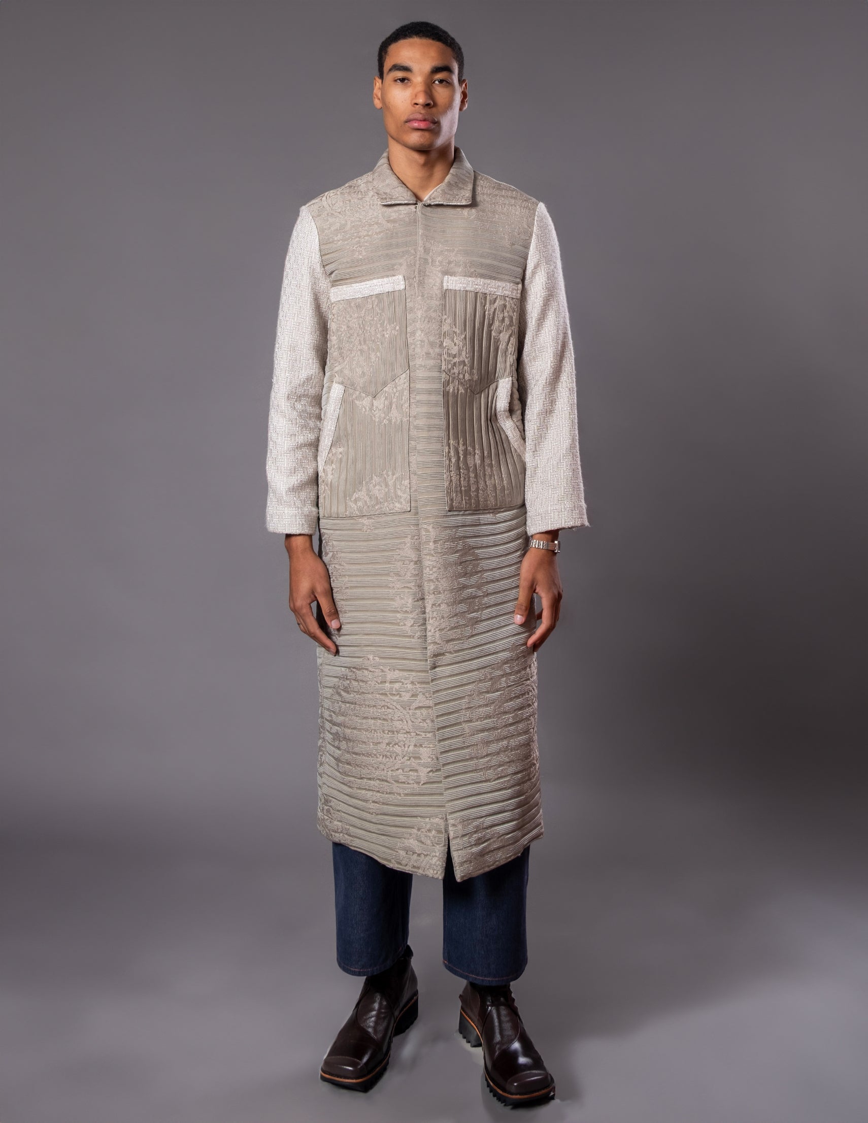 TRENCH COAT JACQUARD