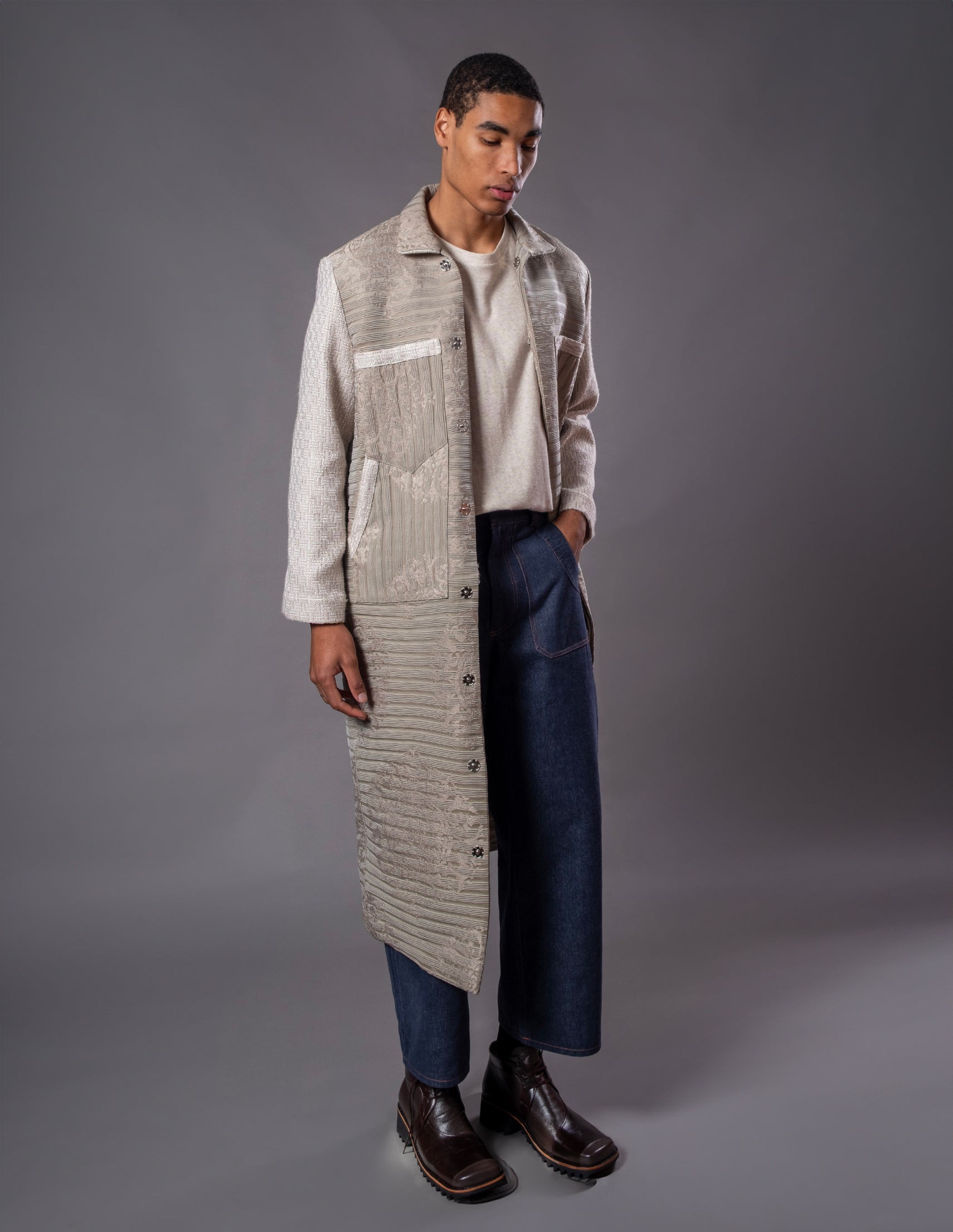 TRENCH COAT JACQUARD