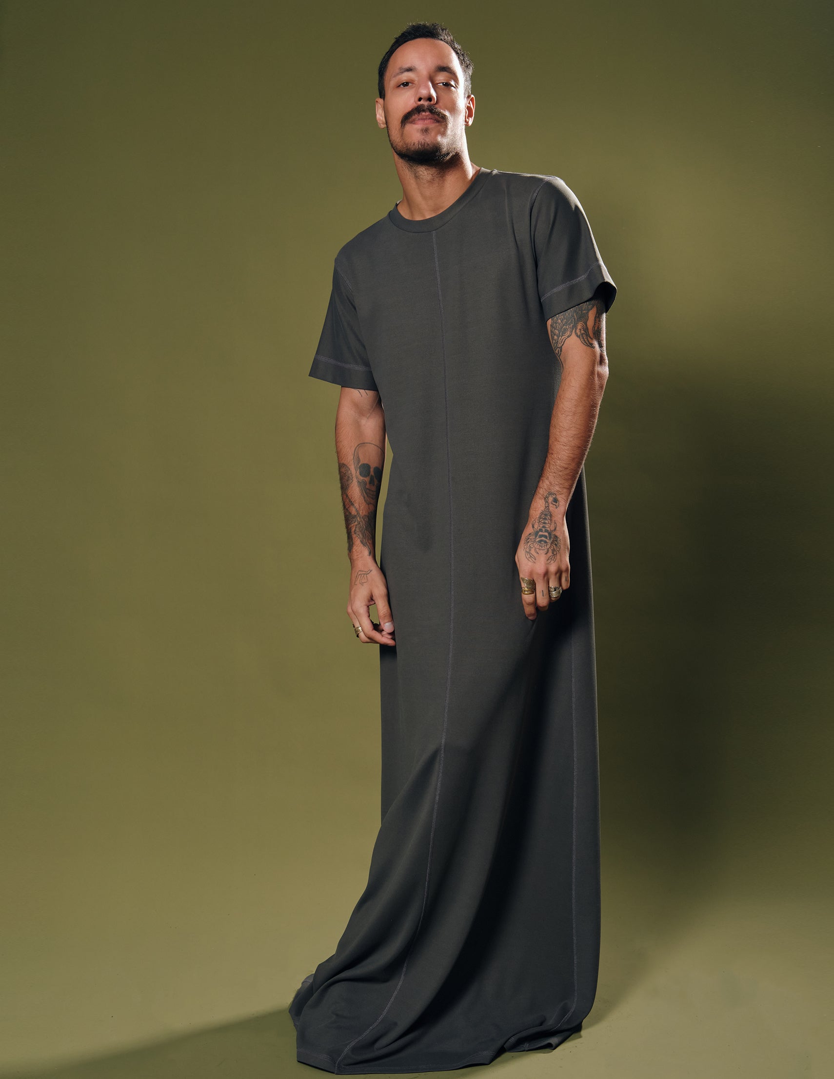 VESTIDO CECI CINZA