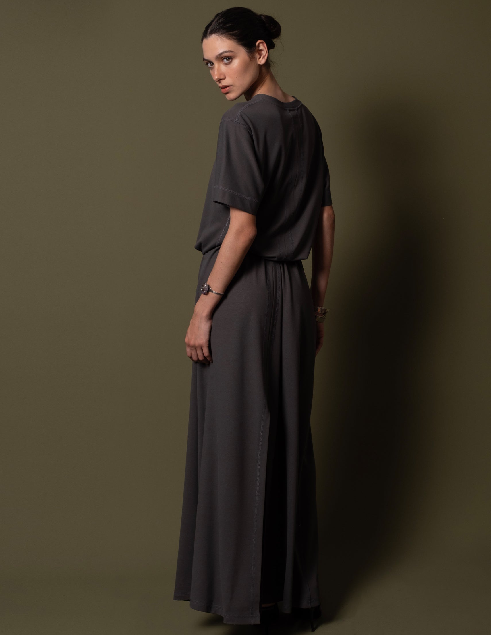 VESTIDO CECI CINZA
