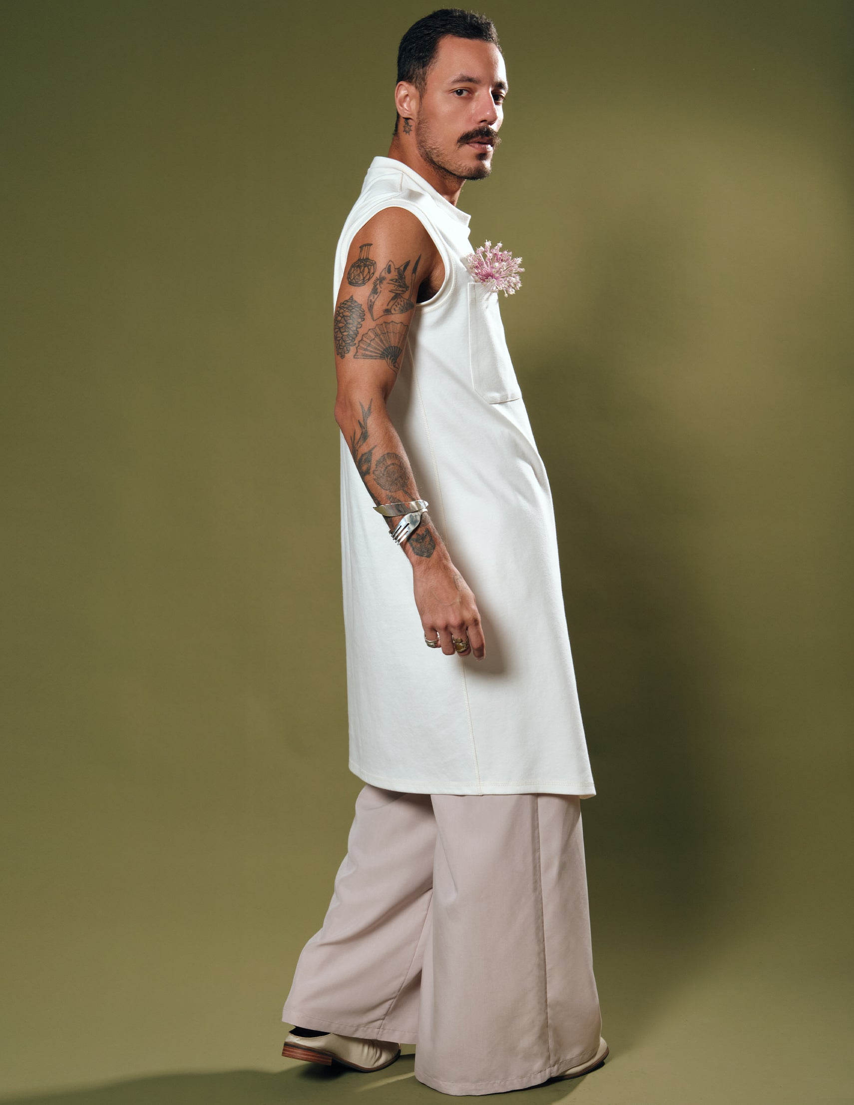 LONG T-SHIRT TECA OFF-WHITE