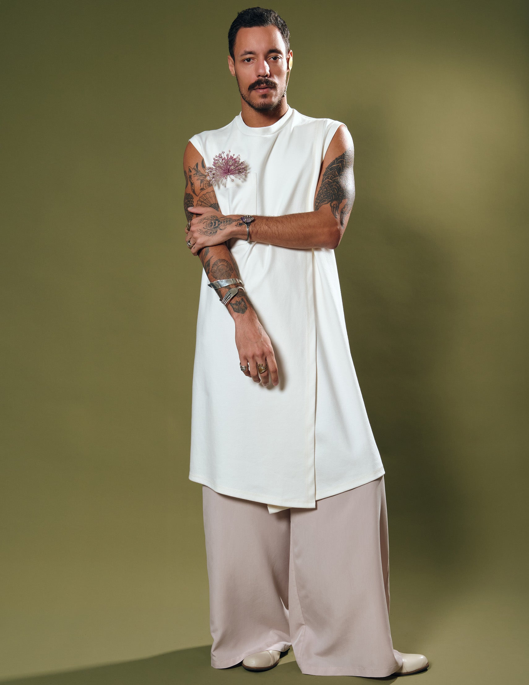 LONG T-SHIRT TECA OFF-WHITE